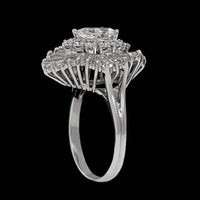 14K White Gold Estate Diamond Ring