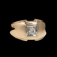 14K Two-tone Gold Estate Diamond Ring