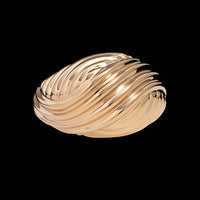 14K Yellow Gold Estate Ribbed Dome Ring