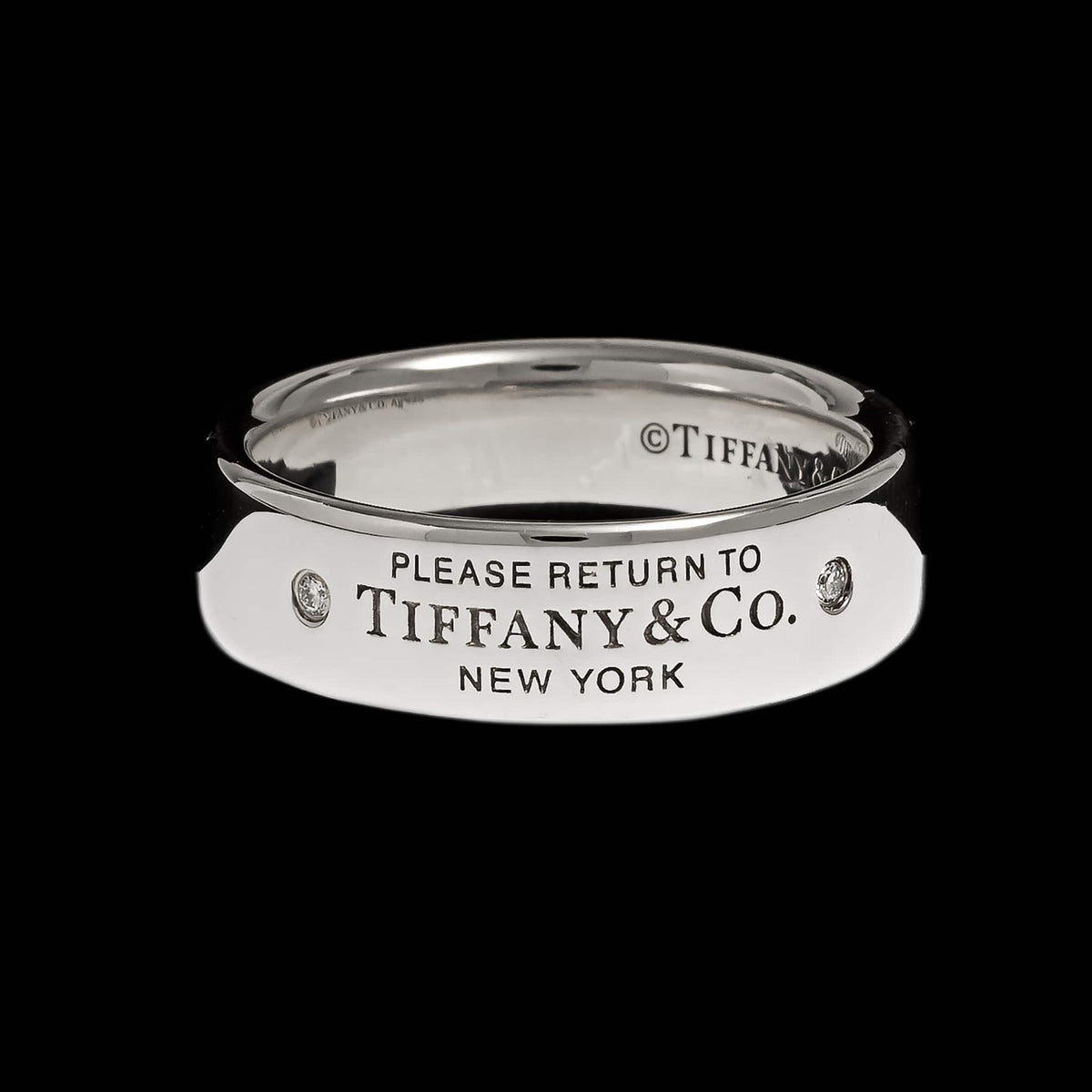 Tiffany & Co. Sterling Silver Estate Diamond Return to Tiffany