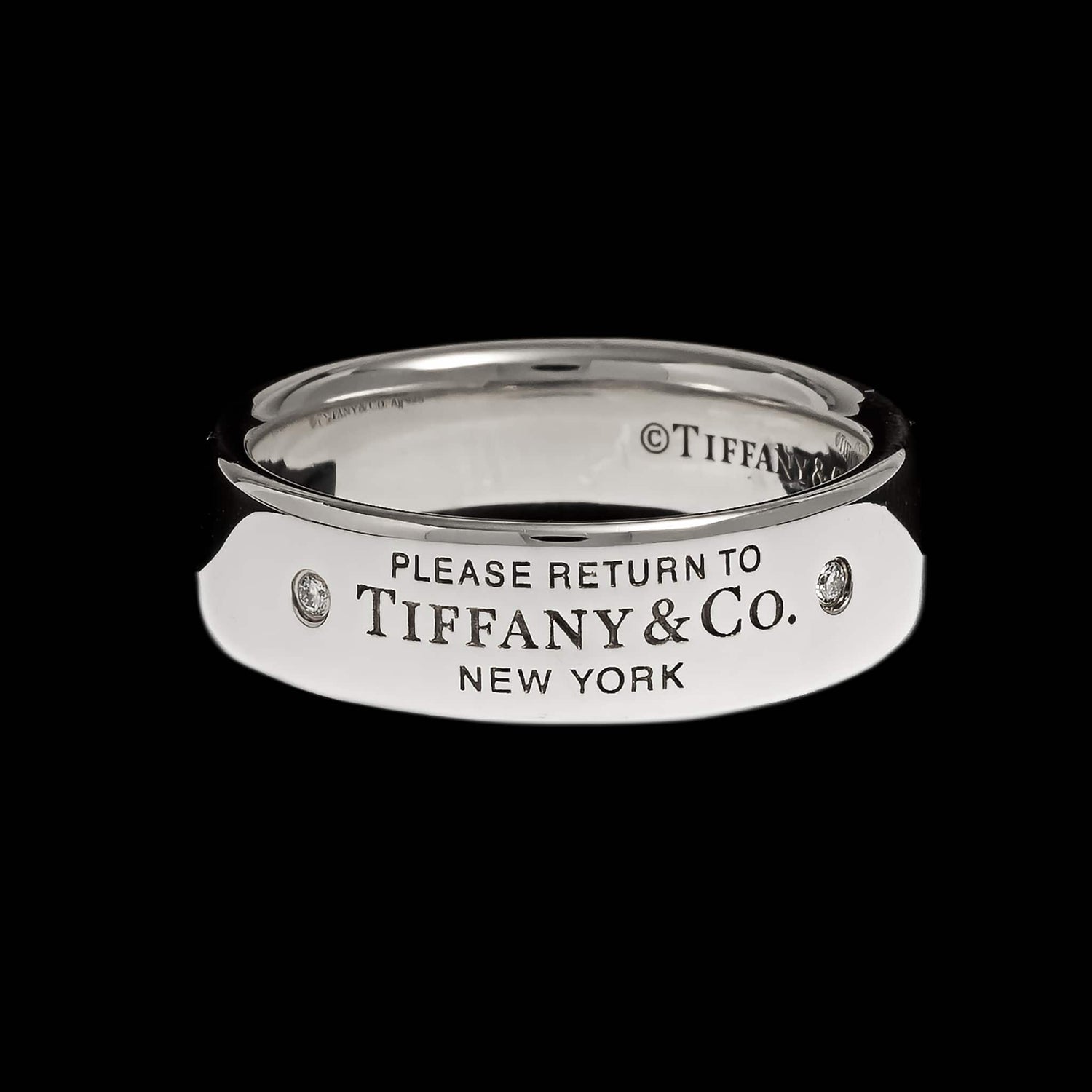 【h-318791130】Tiffany & Co. Tiffany & Co. Sterling Silver Estate Diamond Return to Tiffany