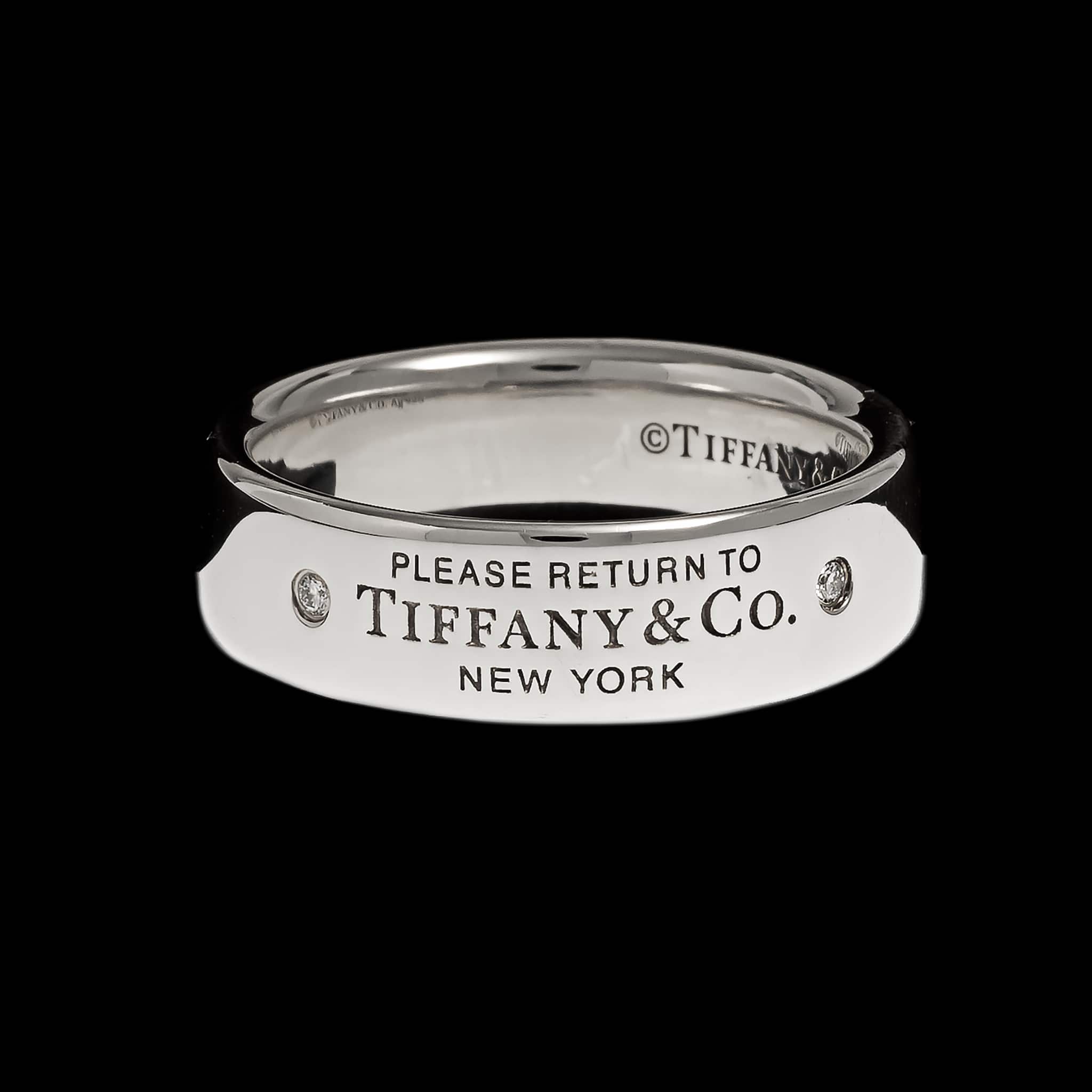 Tiffany & Co. Sterling Silver Estate Diamond Return to Tiffany