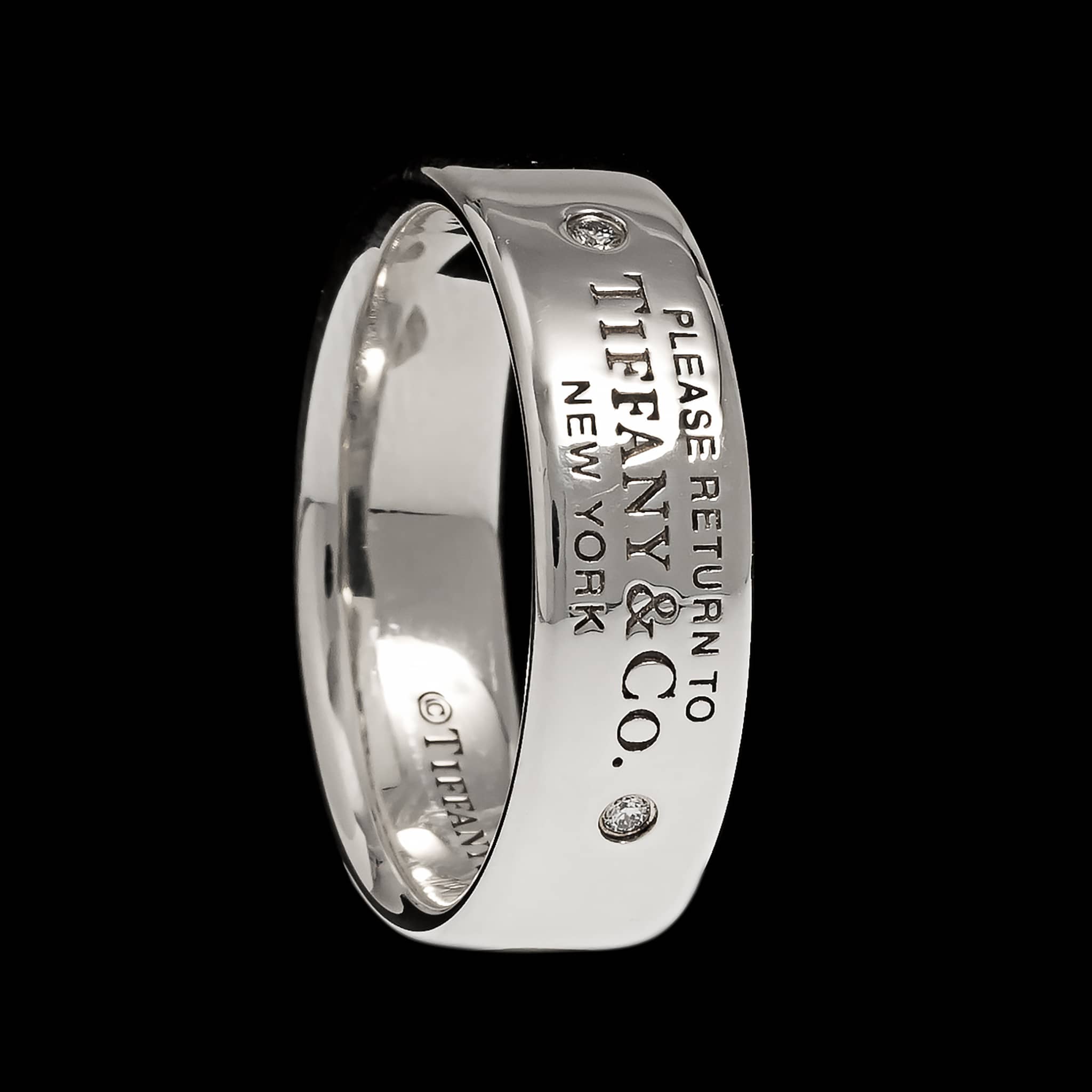 Tiffany & Co. Sterling Silver Estate Diamond Return to Tiffany