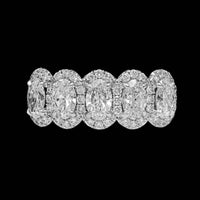18K White Gold Estate Diamond Halo Ring