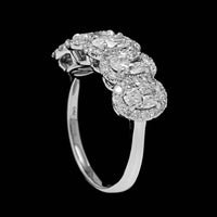 18K White Gold Estate Diamond Halo Ring