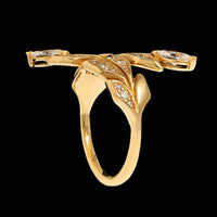 Tiffany & Co. 18K Yellow Gold Estate Victoria Vine Bypass Diamond Ring
