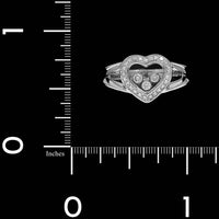 Chopard 18K White Gold Estate Happy Diamonds Heart Ring
