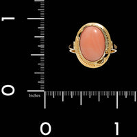 18K Yellow Gold Estate Coral Ring