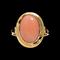 18K Yellow Gold Estate Coral Ring