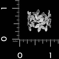 Tiffany & Co. Paloma Picasso 18K White Gold Estate Olive Leaf Diamond Ring