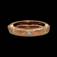 18K Rose Gold Estate Diamond Ring