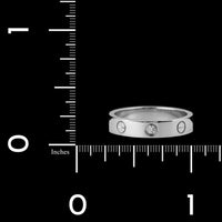 Cartier 18K White Gold Estate Love Diamond Ring