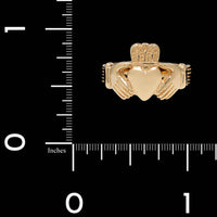 14K Yellow Gold Estate Claddagh Ring