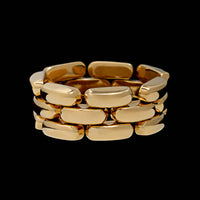 18K Yellow Gold Estate Flexible Panther Link Ring
