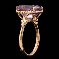Tiffany & Co. 18K Rose Gold Estate Amethyst and Diamond Sparklers Ring