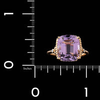 Tiffany & Co. 18K Rose Gold Estate Amethyst and Diamond Sparklers Ring