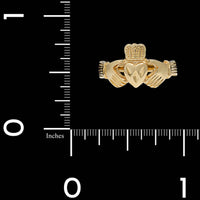 14K Yellow Gold Estate Claddagh Ring