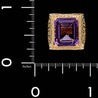 14K Yellow Gold Estate Amethyst Ring