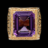 14K Yellow Gold Estate Amethyst Ring