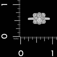 Vintage 14K White Gold Estate Diamond Ring