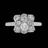 Vintage 14K White Gold Estate Diamond Ring