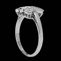 Vintage 14K White Gold Estate Diamond Ring