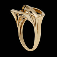 14K Yellow Gold Abstract Ring