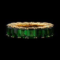 Zydo 18K Yellow Gold Estate Tsavorite Stretch Ring