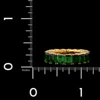 Zydo 18K Yellow Gold Estate Tsavorite Stretch Ring