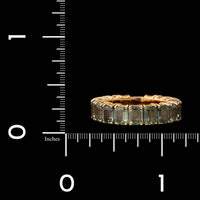 Zydo 18K Yellow Gold Estate Green Sapphire Stretch Ring