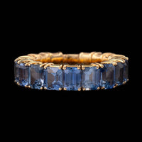 Zydo 18K Yellow Gold Estate Sapphire Stretch Ring