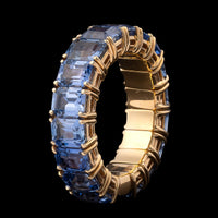 Zydo 18K Yellow Gold Estate Sapphire Stretch Ring