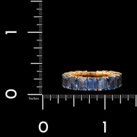 Zydo 18K Yellow Gold Estate Sapphire Stretch Ring