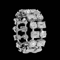 Platinum Estate Diamond Two Row Band