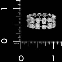 Platinum Estate Diamond Two Row Band