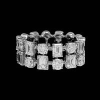 Platinum Estate Diamond Two Row Band