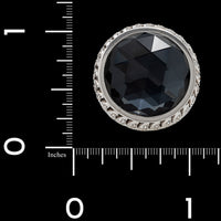 18K White Gold Estate Quartz and Diamond Ring