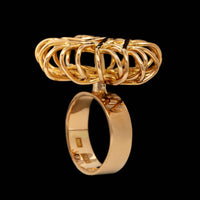 Anders Hogberg 18K Yellow Gold Estate Modernist Ring, Sweden