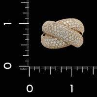 18K Yellow Gold Estate Diamond Crossover Ring