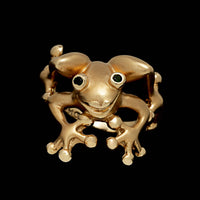 14K Yellow Gold Estate Frog Ring