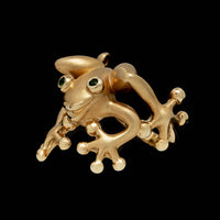 14K Yellow Gold Estate Frog Ring
