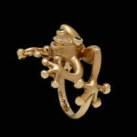 14K Yellow Gold Estate Frog Ring