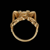 14K Yellow Gold Estate Frog Ring