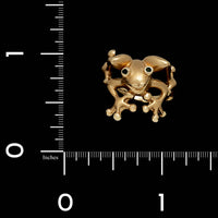 14K Yellow Gold Estate Frog Ring