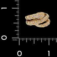 14K Yellow Gold Estate Diamond Snake Ring