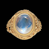 14K Yellow Gold Estate Moonstone Ring