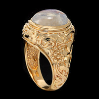 14K Yellow Gold Estate Moonstone Ring