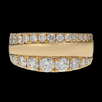 Memoire 18K Yellow Gold Estate Diamond Ring