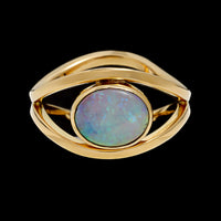 18K Yellow Gold Estate Opal Ring