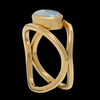 18K Yellow Gold Estate Opal Ring